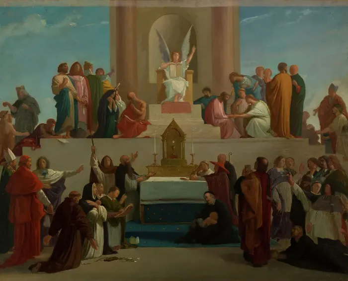 Framed Print : Sketch for the chapel of the Sorbonne : Theology, 1870. Creator: Louis Charles Timbal Framed Print : Sketch for the chapel of the Sorbonne : Theology, 1870. Creator: Louis Charles Timbal