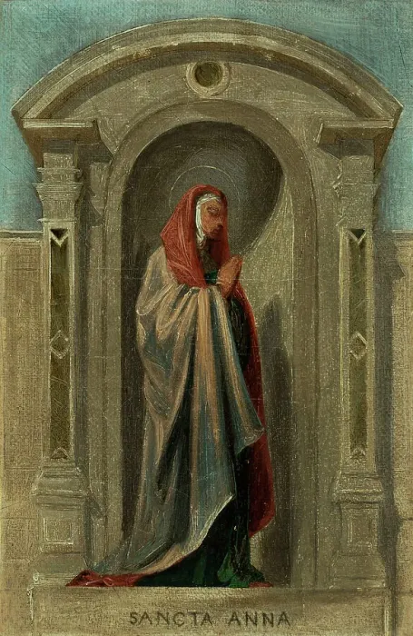 Framed Print : Sketch for the Church of Notre-Dame-de-Bonne-Nouvelle: Saint Anne, c1840. Creator: Auguste Hesse Framed Print : Sketch for the Church of Notre-Dame-de-Bonne-Nouvelle: Saint Anne, c1840. Creator: Auguste Hesse