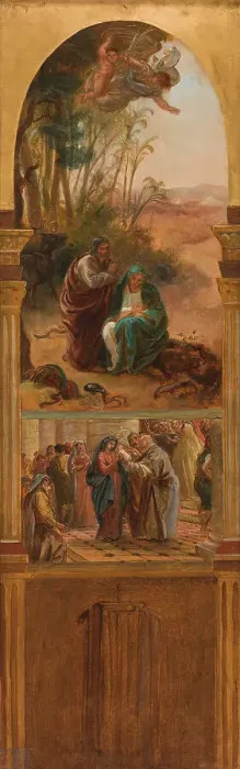 Framed Print : Sketch for the church of Saint-Eustache, c.1854. Creator: Léon Riesener Framed Print : Sketch for the church of Saint-Eustache, c.1854. Creator: Léon Riesener