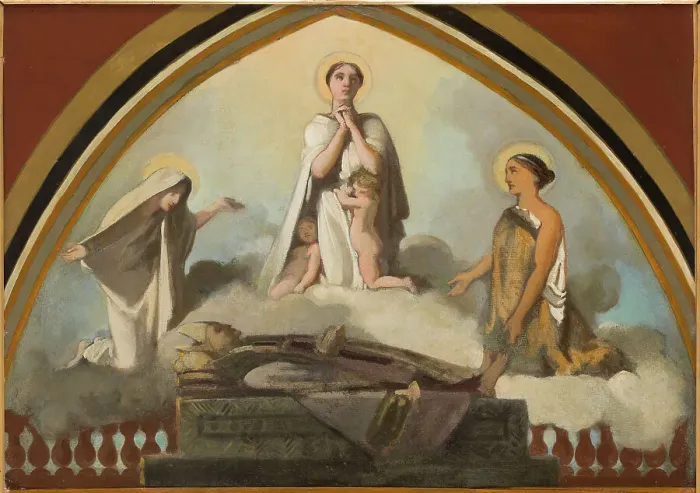 Framed Print : Sketch for the church of Saint-Séverin: the apotheosis of St Francis de Sales, c.1852. Creator: Victor-Louis Mottez Framed Print : Sketch for the church of Saint-Séverin: the apotheosis of St Francis de Sales, c.1852. Creator: Victor-Louis Mottez