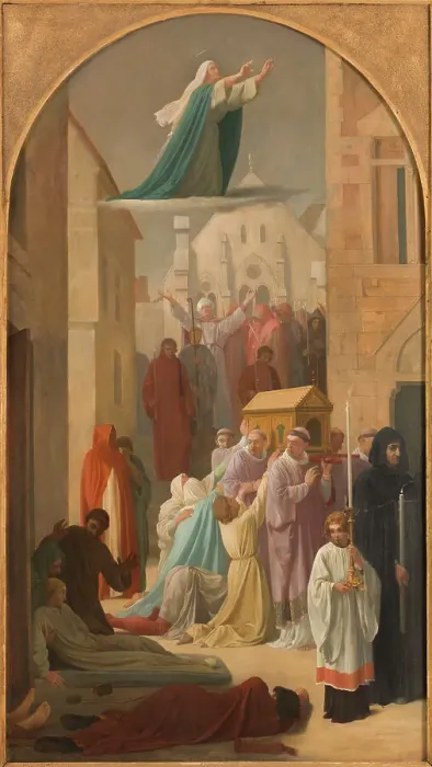 Framed Print : Sketch for the church of Saint-Sulpice: the plague, between 1860 and 1864 Creator: Louis Charles Timbal Framed Print : Sketch for the church of Saint-Sulpice: the plague, between 1860 and 1864 Creator: Louis Charles Timbal