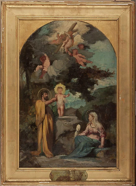 Sketch for the church of the Trinity : the Holy Family, 1870. Creator: Eugène Romain Thirion