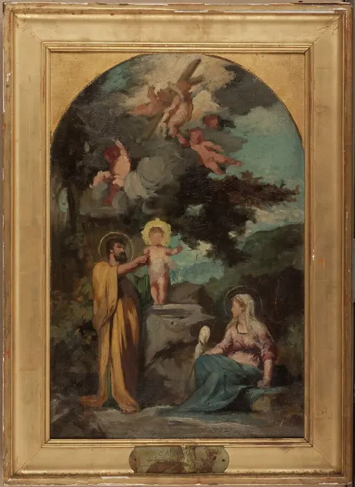 Framed Print : Sketch for the church of the Trinity : the Holy Family, 1870. Creator: Eugène Romain Thirion Framed Print : Sketch for the church of the Trinity : the Holy Family, 1870. Creator: Eugène Romain Thirion