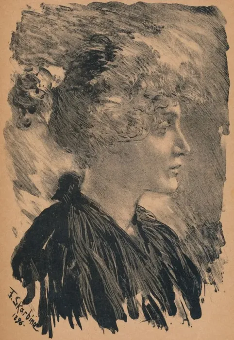 Framed Print : Sketch by F. Skarbina, 1896, (1898). Artist: Franz Skarbina Framed Print : Sketch by F. Skarbina, 1896, (1898). Artist: Franz Skarbina