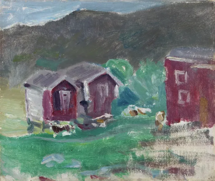 Framed Print : Sketch of the Farm Ase in Telemark, 1893. Creator: Halfdan Egedius Framed Print : Sketch of the Farm Ase in Telemark, 1893. Creator: Halfdan Egedius