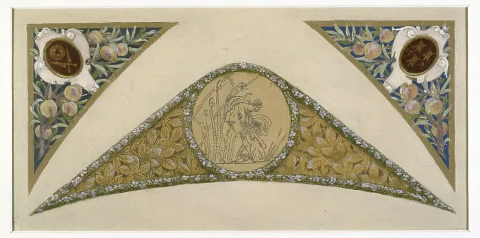 Framed Print : Sketch for the festival staircase at the Hotel de Ville in Paris: Scorpio, c1888-1898. Creator: Luc Olivier Merson Framed Print : Sketch for the festival staircase at the Hotel de Ville in Paris: Scorpio, c1888-1898. Creator: Luc Olivier Merson