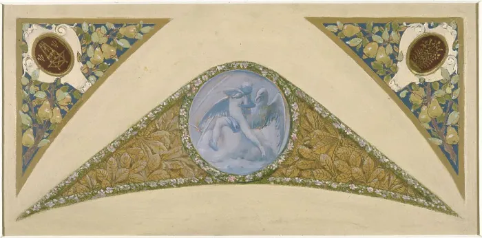 Framed Print : Sketch for the festive staircase of the Hotel de Ville in Paris: Aquarius, between 1888 and 1898. Creator: Luc Olivier Merson Framed Print : Sketch for the festive staircase of the Hotel de Ville in Paris: Aquarius, between 1888 and 1898. Creator: Luc Olivier Merson