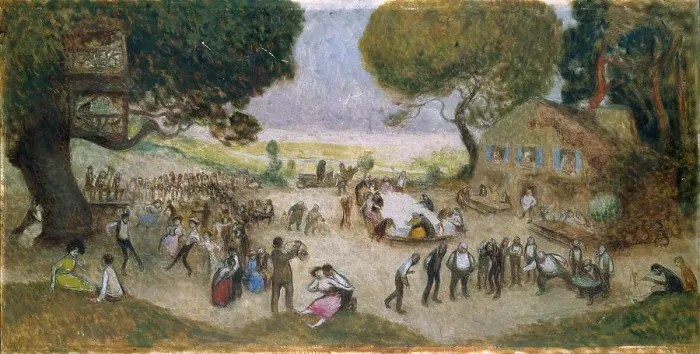 Framed Print : Sketch fo the Hôtel de Ville, Paris : garden party, c.1906. Creator: Jean Veber Framed Print : Sketch fo the Hôtel de Ville, Paris : garden party, c.1906. Creator: Jean Veber