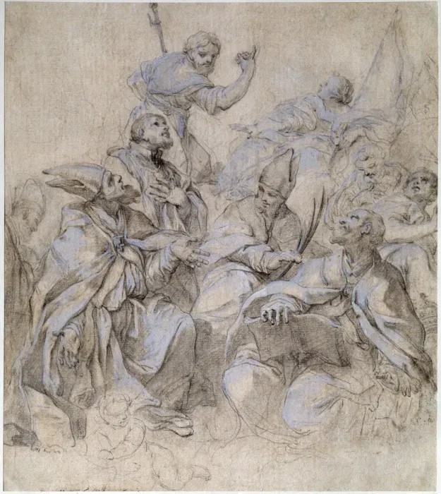 Framed Print : Sketch of a Fresco for the Santa Maria del Popolo Church in Rome Framed Print : Sketch of a Fresco for the Santa Maria del Popolo Church in Rome