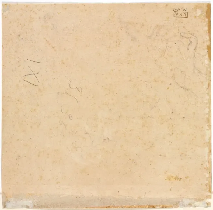 Framed Print : Sketch of a Hand (verso), 1700s. Creator: Pierre Lenfant (French, 1704-1787) Framed Print : Sketch of a Hand (verso), 1700s. Creator: Pierre Lenfant (French, 1704-1787)