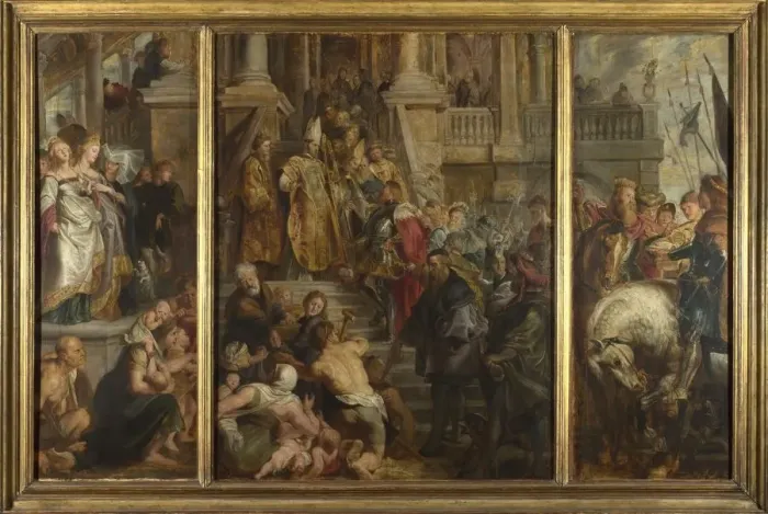 Framed Print : Sketch for High Altarpiece, St Bavo, Ghent, 1612. Artist: Rubens, Pieter Paul (1577-1640) Framed Print : Sketch for High Altarpiece, St Bavo, Ghent, 1612. Artist: Rubens, Pieter Paul (1577-1640)