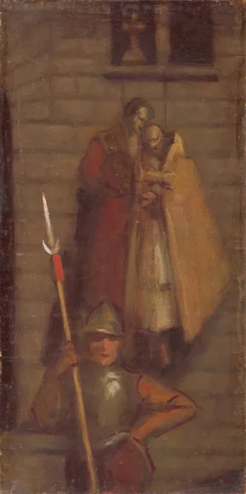 Framed Print : Sketch of Historical Composition I, after 1900. Creator: Milan Thomka Mitrovsky