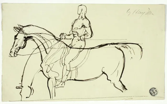 Framed Print : Sketch of Horse and Rider, n.d. Creator: Benjamin Robert Haydon Framed Print : Sketch of Horse and Rider, n.d. Creator: Benjamin Robert Haydon