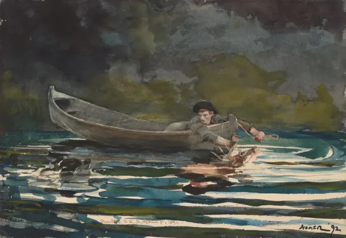 Framed Print : Sketch for Hound and Hunter, 1891 / 1892. Creator: Winslow Homer Framed Print : Sketch for Hound and Hunter, 1891 / 1892. Creator: Winslow Homer