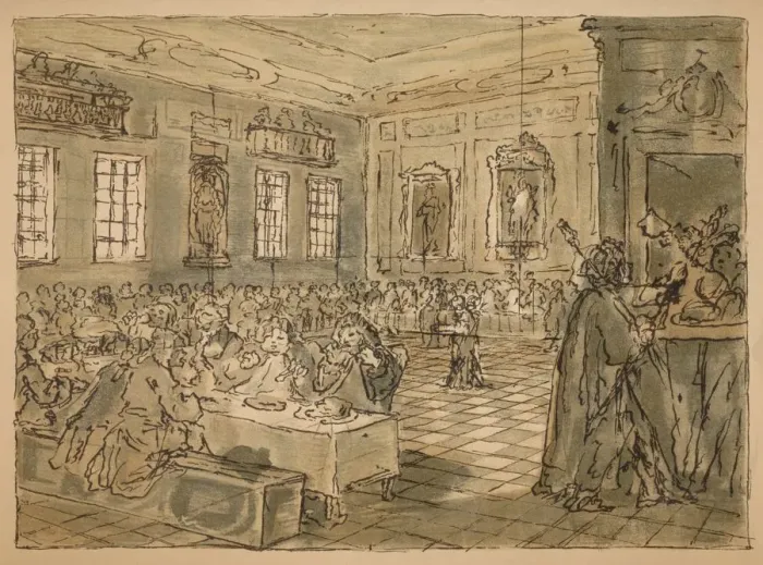 Framed Print : Sketch for Industry and Idleness - Plate VIII, 1747. Artist: William Hogarth Framed Print : Sketch for Industry and Idleness - Plate VIII, 1747. Artist: William Hogarth