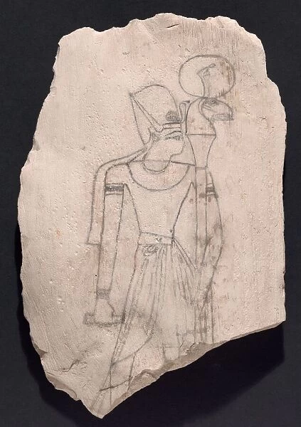Sketch of a King, Egypt, New Kingdom, Dynasty 19-20 (about 1295-1069 BCE)