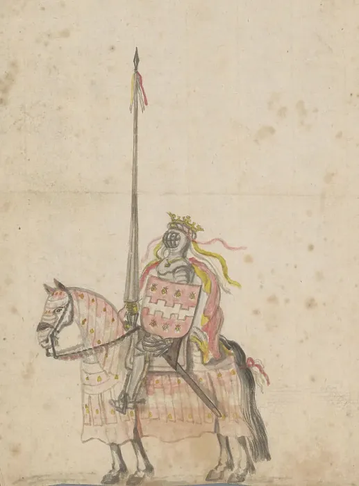 Framed Print : Sketch of a knight on horseback, c.1755-c.1760. Creator: Jan Brandes Framed Print : Sketch of a knight on horseback, c.1755-c.1760. Creator: Jan Brandes