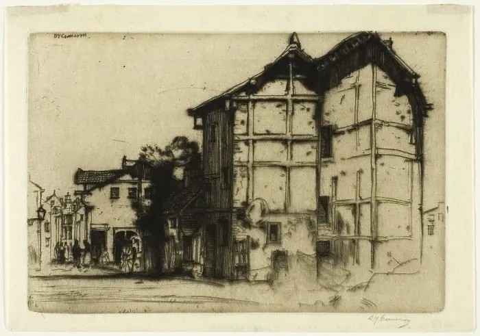 Framed Print : Sketch in La Roche, 1905. Creator: David Young Cameron Framed Print : Sketch in La Roche, 1905. Creator: David Young Cameron