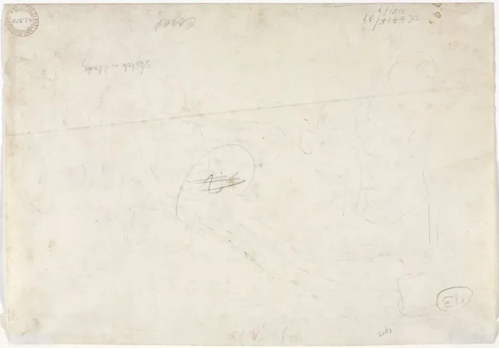 Framed Print : Sketch for a Landscape (verso), 1827. Creator: Jean Baptiste Camille Corot (French, 1796-1875) Framed Print : Sketch for a Landscape (verso), 1827. Creator: Jean Baptiste Camille Corot (French, 1796-1875)