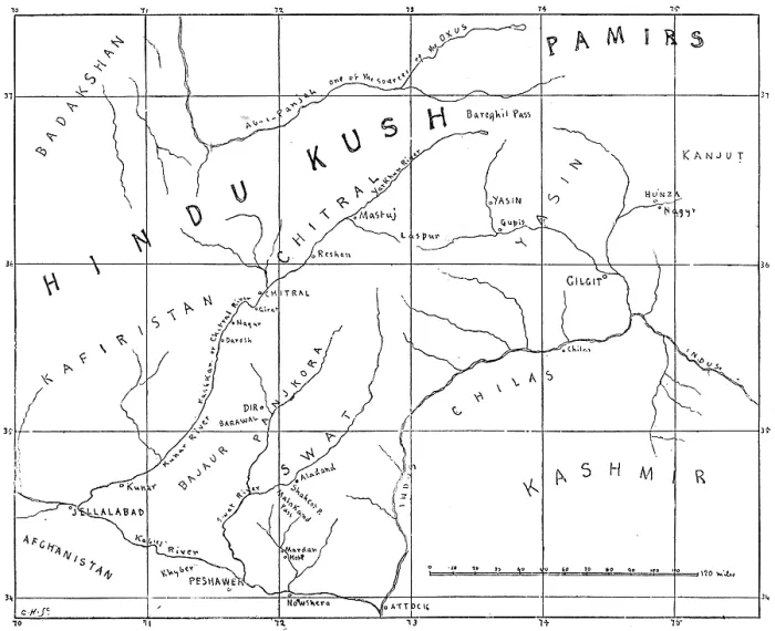 Framed Print : Sketch map of the Chitral Campaign, 1895. Creator: Carl Hentschel Framed Print : Sketch map of the Chitral Campaign, 1895. Creator: Carl Hentschel
