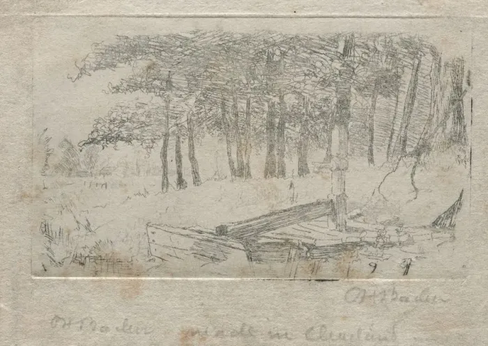 Framed Print : Sketch from Nature, 1879. Creator: Otto H. Bacher (American, 1856-1909) Framed Print : Sketch from Nature, 1879. Creator: Otto H. Bacher (American, 1856-1909)