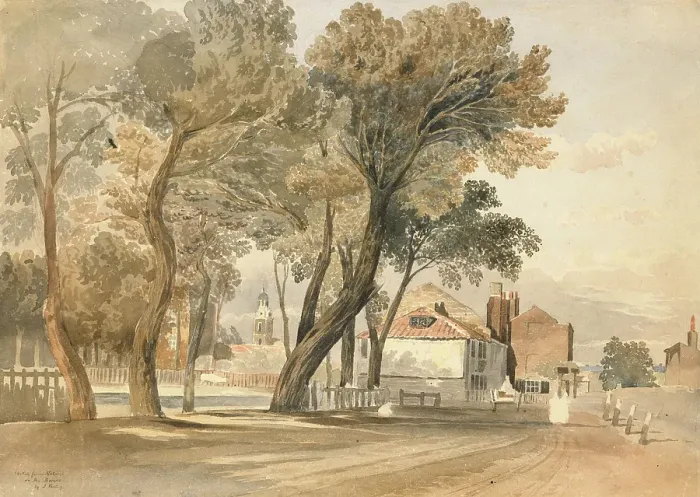 Framed Print : Sketch from Nature on the Thames (Chelsea), about 1811. Creator: John Varley I Framed Print : Sketch from Nature on the Thames (Chelsea), about 1811. Creator: John Varley I