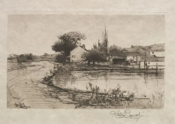 Framed Print : Sketch near Pittsfield, Mass. 1887-1888. Creator: Stephen Parrish (American, 1846-1938) Framed Print : Sketch near Pittsfield, Mass. 1887-1888. Creator: Stephen Parrish (American, 1846-1938)