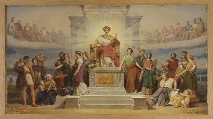 Framed Print : Sketch for the old Hotel de Ville in Paris: The triumph of the City of Paris, 1842. Creator: Francois-Edouard Picot Framed Print : Sketch for the old Hotel de Ville in Paris: The triumph of the City of Paris, 1842. Creator: Francois-Edouard Picot