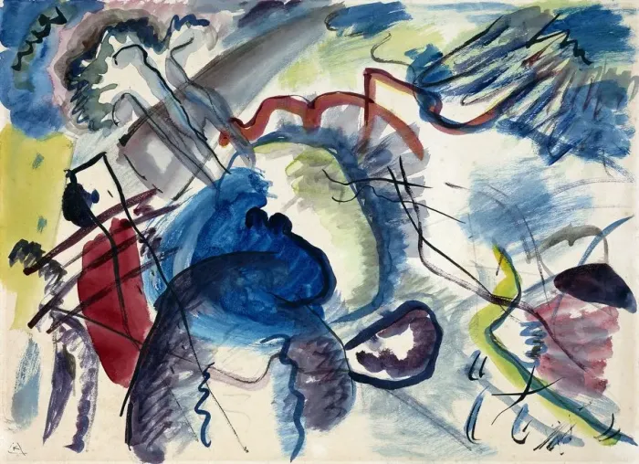 Framed Print : Sketch for Painting with White Border (Entwurf zum Bild mit weissem Rand), 1913. Artist: Kandinsky, Wassily Vasilyevich (1866-1944) Framed Print : Sketch for Painting with White Border (Entwurf zum Bild mit weissem Rand), 1913. Artist: Kandinsky, Wassily Vasilyevich (1866-1944)