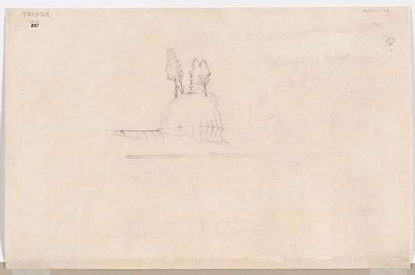 Sketch for Pavilion Near a Mosque, 1800s. Creator: Felix Ziem (French, 1821-1911)