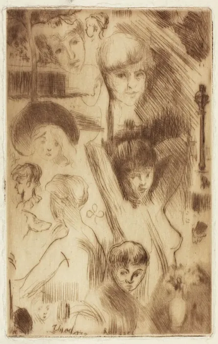 Framed Print : Sketch Plate, Parsons Green, 1906. Creator: Theodore Roussel Framed Print : Sketch Plate, Parsons Green, 1906. Creator: Theodore Roussel