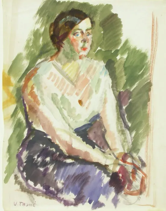 Framed Print : Sketch for a Portrait, c1910s. Creator: Verner Thome Framed Print : Sketch for a Portrait, c1910s. Creator: Verner Thome