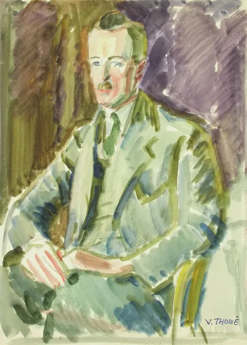 Framed Print : Sketch for a Portrait, c1910s. Creator: Verner Thome
