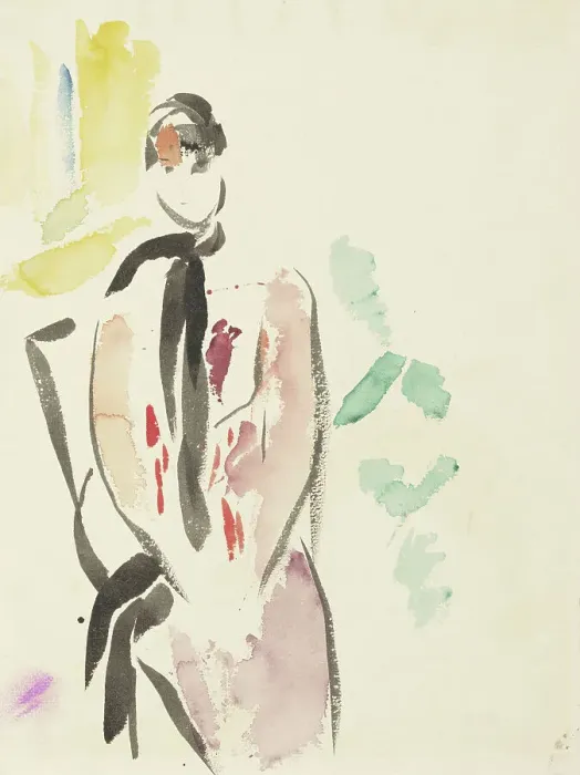 Framed Print : Sketch for a portrait of Mrs. De Carnière-Wouters, the artist's wife, 1892-1916. Creator: Rik Wouters Framed Print : Sketch for a portrait of Mrs. De Carnière-Wouters, the artist's wife, 1892-1916. Creator: Rik Wouters