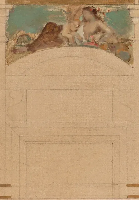 Framed Print : Sketch for the reception hall of the town hall in the 4th arrondissement: Day. Earth. Spring...1884. Creator: Leon Francois Comerre Framed Print : Sketch for the reception hall of the town hall in the 4th arrondissement: Day. Earth. Spring...1884. Creator: Leon Francois Comerre