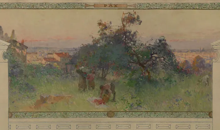 Framed Print : Sketch for the reception hall in the town hall of Vanves: Peace, between 1902 and 1903. Creator: Henri Gaston Darien Framed Print : Sketch for the reception hall in the town hall of Vanves: Peace, between 1902 and 1903. Creator: Henri Gaston Darien