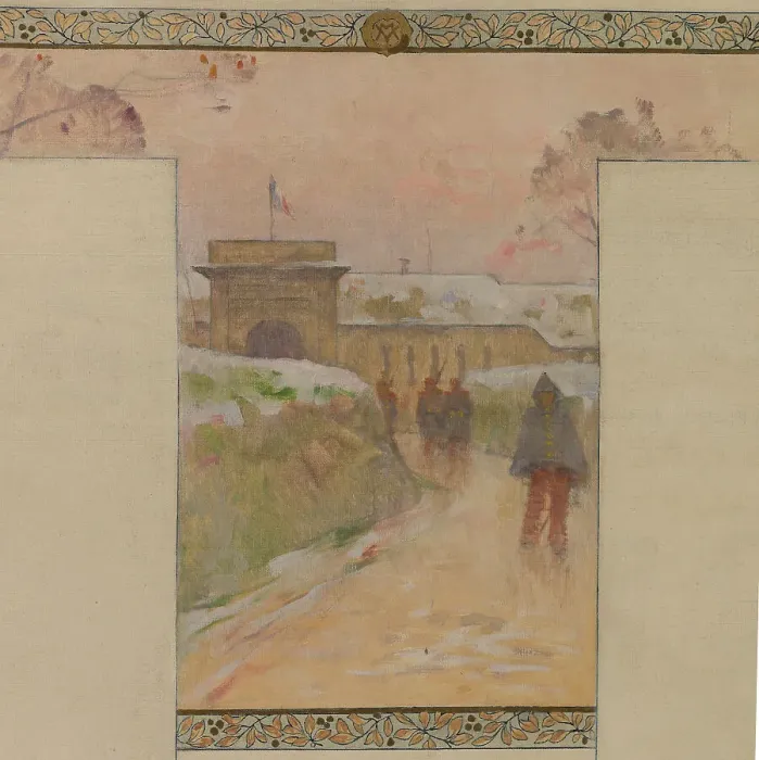 Framed Print : Sketch for the reception hall of the town hall in Vanves: Pro Patria, between 1902 and 1903. Creator: Henri Gaston Darien Framed Print : Sketch for the reception hall of the town hall in Vanves: Pro Patria, between 1902 and 1903. Creator: Henri Gaston Darien