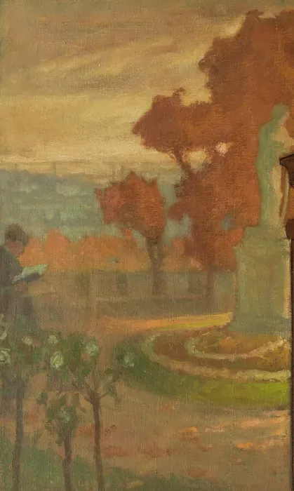Framed Print : Sketch for the reception hall in the town hall of Vanves: Surroundings of Vanves, 1902. Creator: Jean Joseph Enders Framed Print : Sketch for the reception hall in the town hall of Vanves: Surroundings of Vanves, 1902. Creator: Jean Joseph Enders