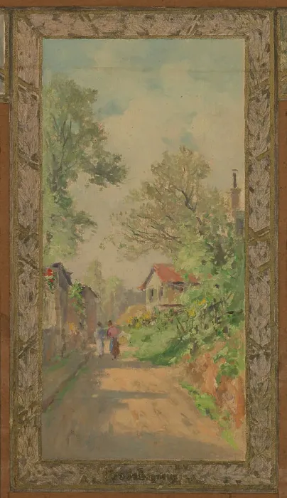 Framed Print : Sketch for the reception hall at the town hall of Vanves: Views of Vanves, 1902. Creator: Pierre Vauthier Framed Print : Sketch for the reception hall at the town hall of Vanves: Views of Vanves, 1902. Creator: Pierre Vauthier
