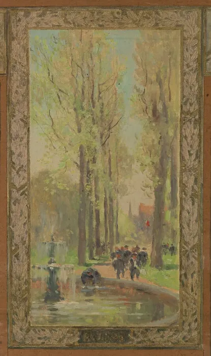 Framed Print : Sketch for the reception hall at the town hall of Vanves: Views of Vanves, 1902. Creator: Pierre Vauthier Framed Print : Sketch for the reception hall at the town hall of Vanves: Views of Vanves, 1902. Creator: Pierre Vauthier