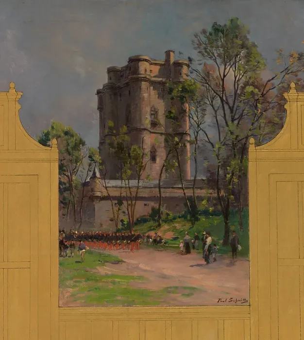 Framed Print : Sketch for the reception hall at the town hall of Vincennes: Views of Vincennes, 1898. Creator: Paul Leon Felix Schmitt Framed Print : Sketch for the reception hall at the town hall of Vincennes: Views of Vincennes, 1898. Creator: Paul Leon Felix Schmitt