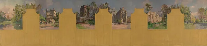Framed Print : Sketch for the reception hall at the town hall of Vincennes: Views of Vincennes, 1898. Creator: Paul Leon Felix Schmitt Framed Print : Sketch for the reception hall at the town hall of Vincennes: Views of Vincennes, 1898. Creator: Paul Leon Felix Schmitt