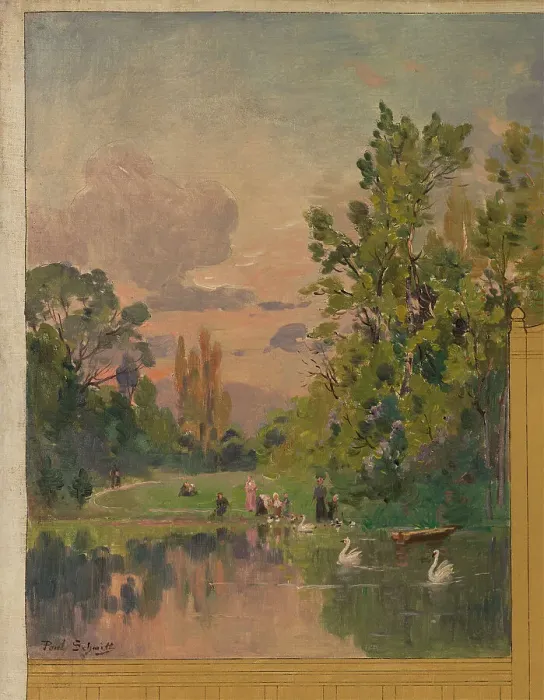 Framed Print : Sketch for the reception hall at the town hall of Vincennes: Views of Vincennes, 1898. Creator: Paul Leon Felix Schmitt Framed Print : Sketch for the reception hall at the town hall of Vincennes: Views of Vincennes, 1898. Creator: Paul Leon Felix Schmitt