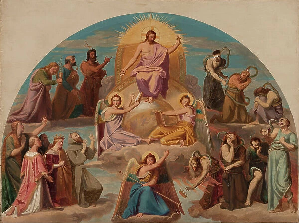 Sketch for the Sainte-Elisabeth church (3rd arrondissement of Paris): The Last Judgment, 1843. Creator: Adolphe Roger