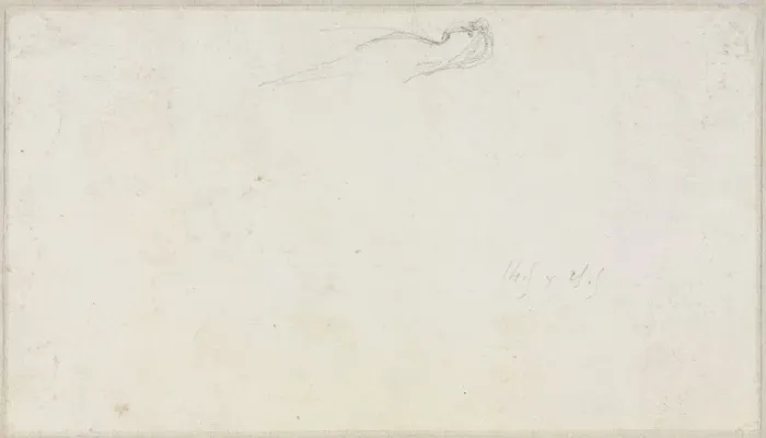 Framed Print : Sketch of a Sphinx [?] (verso), c. 1879-80. Creator: Luc-Olivier Merson (French, 1846-1920)