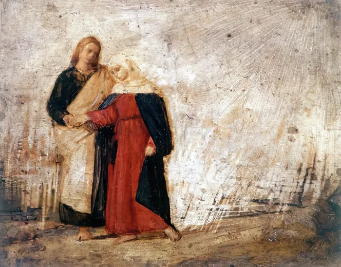 Framed Print : Sketch for St John Leading Home his Adopted Mother, c1844. Creator: William Dyce. Sketch for St John Leading Home his Adopted Mother, c1844. Creator: William Dyce Framed Print : Sketch for St John Leading Home his Adopted Mother, c1844. Creator: William Dyce. Sketch for St John Leading Home his Adopted Mother, c1844. Creator: William Dyce