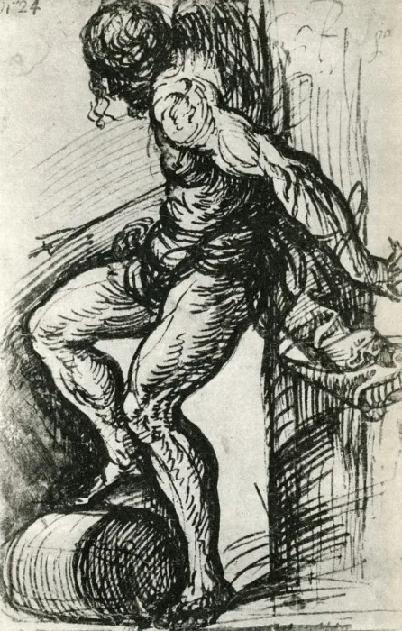 Framed Print : Sketch for the St Sebastian, c1518, (1937). Artist: Titian Framed Print : Sketch for the St Sebastian, c1518, (1937). Artist: Titian