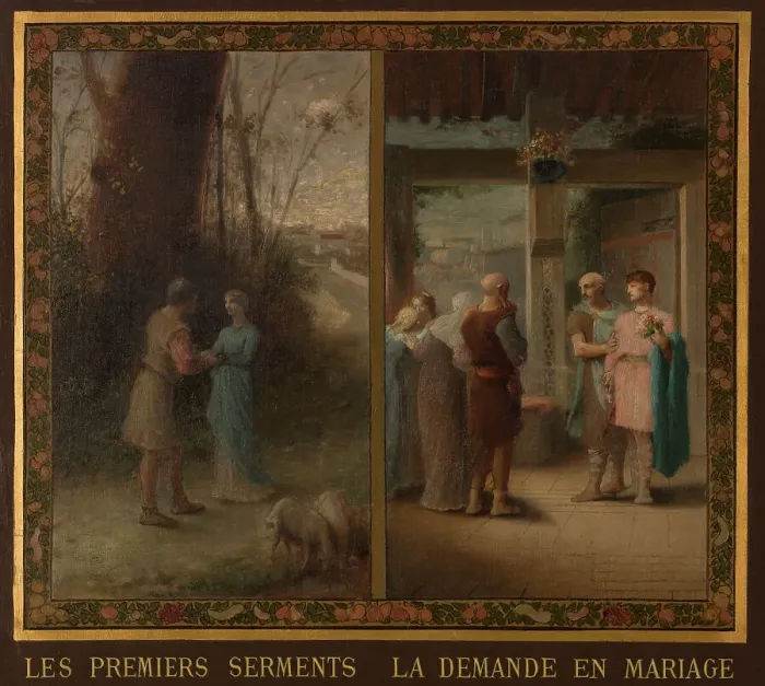Framed Print : Sketch for the town hall of the 19th arrondissement of the City of Paris:Evocations of marriage, 1880 Creator: Emile Levy Framed Print : Sketch for the town hall of the 19th arrondissement of the City of Paris:Evocations of marriage, 1880 Creator: Emile Levy