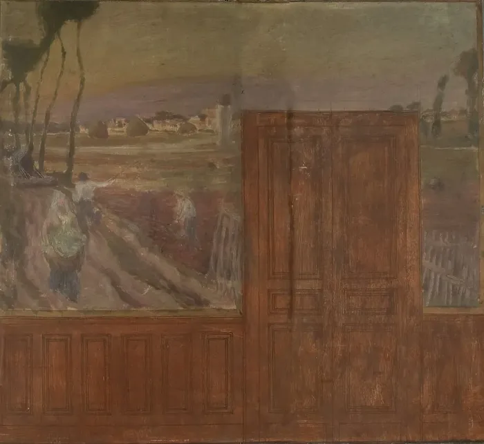 Framed Print : Sketch for the town hall of Créteil, 1898. Creator: Eugene Martial Simas Framed Print : Sketch for the town hall of Créteil, 1898. Creator: Eugene Martial Simas
