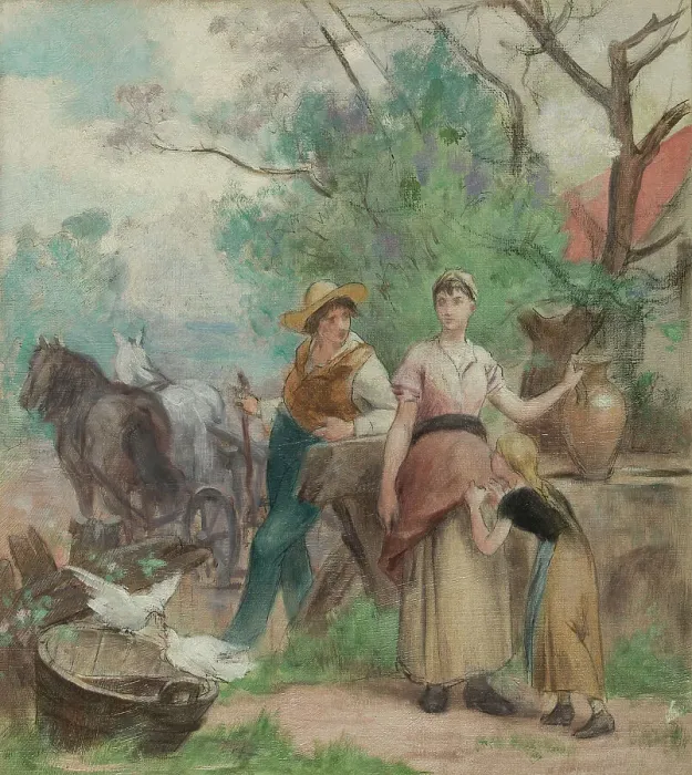 Framed Print : Sketch for the town hall of Les Lilas: Youth, 1889. Creator: Edouard Vimont Framed Print : Sketch for the town hall of Les Lilas: Youth, 1889. Creator: Edouard Vimont